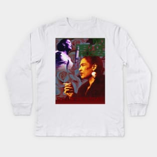 Billie Holiday Portrait Collage Kids Long Sleeve T-Shirt